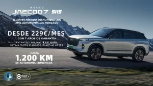 JAECOO 7 SHS Súper Híbrido Enchufable: Llega el SUV con mayor autonomía del mercado